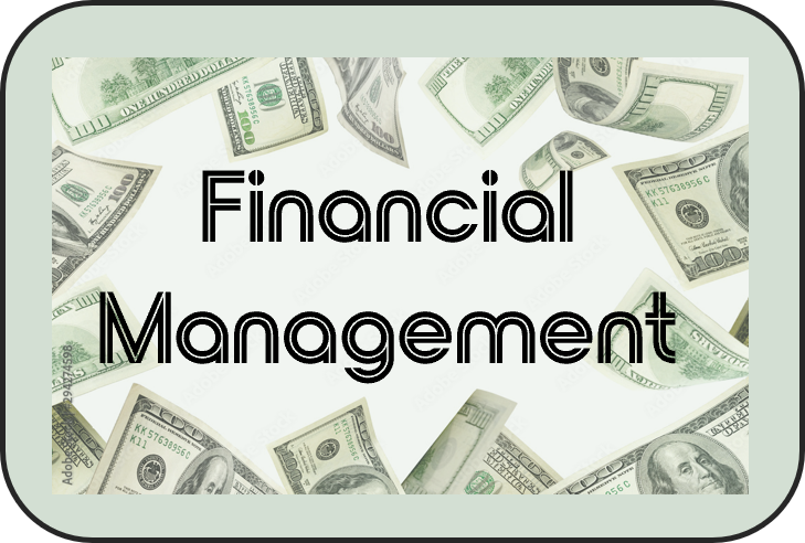 Financial management dollar bills gird item